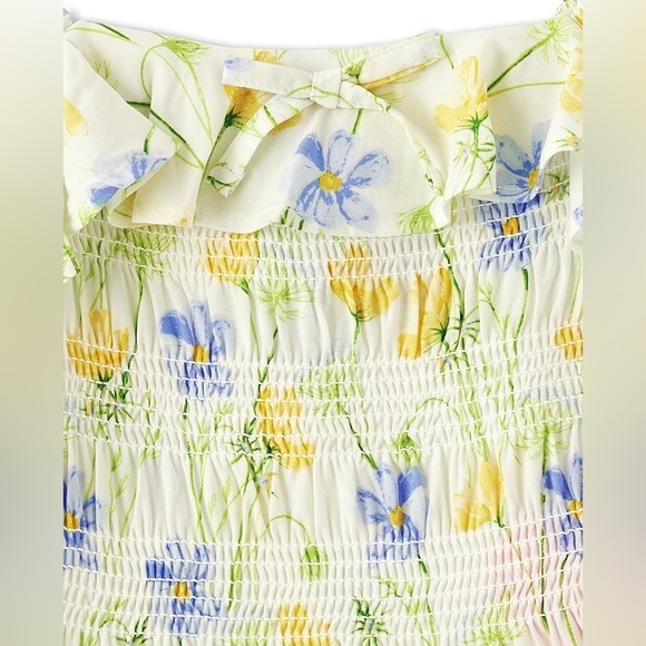 Children’s Place | Girls Floral Ruffle Dress with Smocked Bodice - Picture 2 of 2